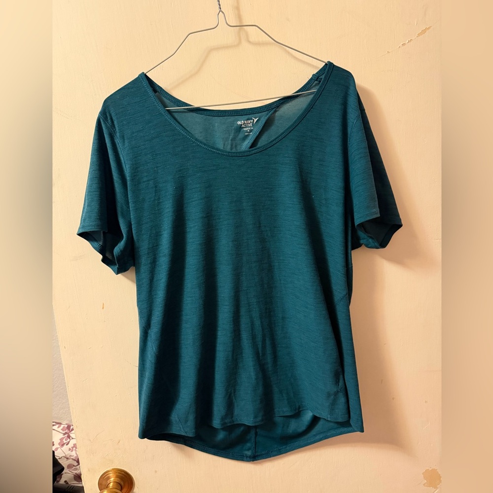 Old Navy Key Hole top dark teal green size XL
